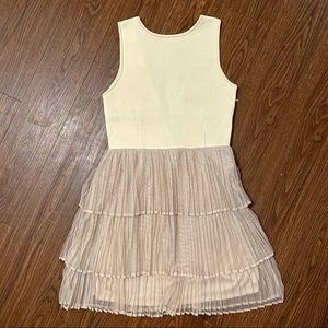 NWT: English Factory Tulle Ruffle open back midi dress